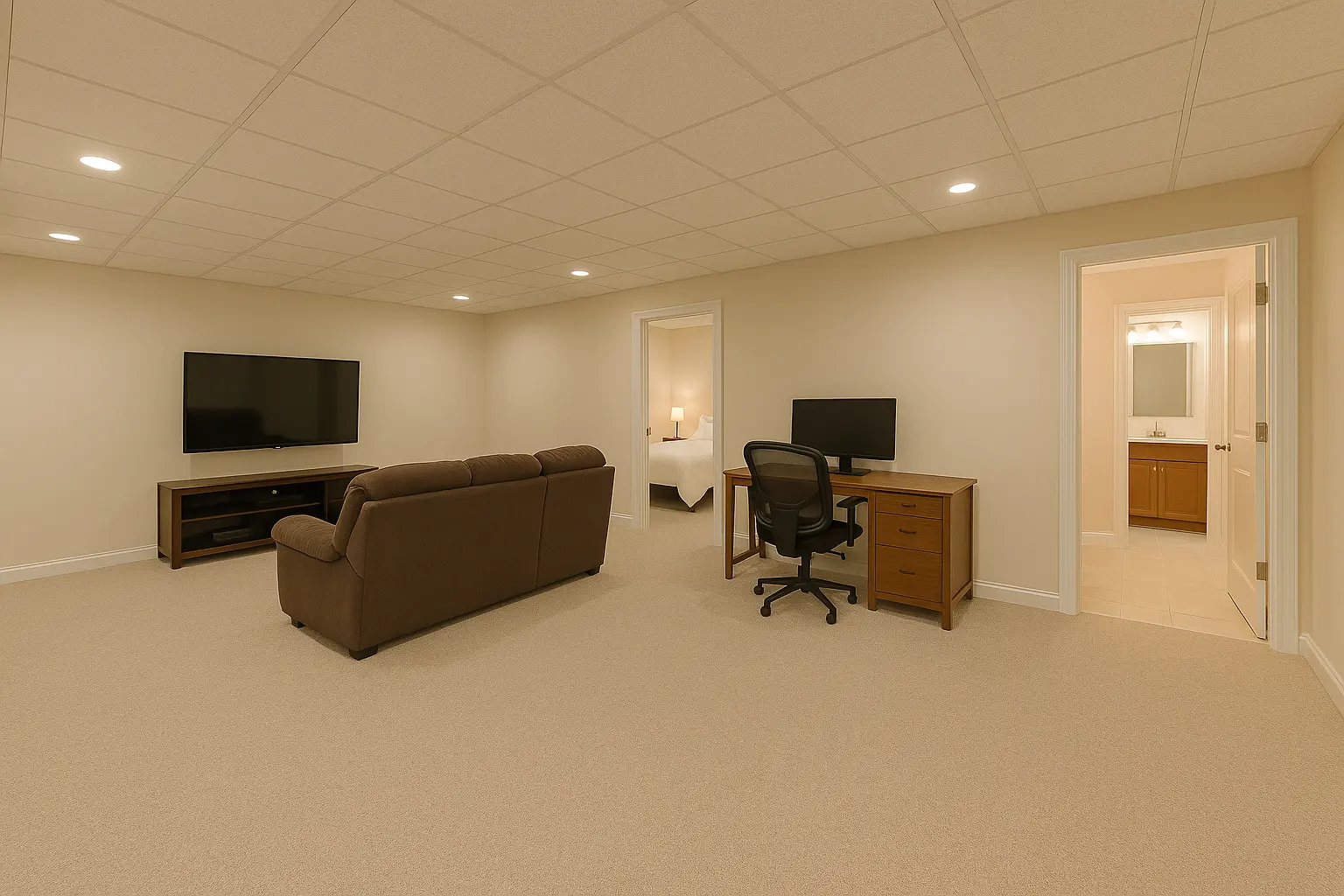 Basement Entertainment Space